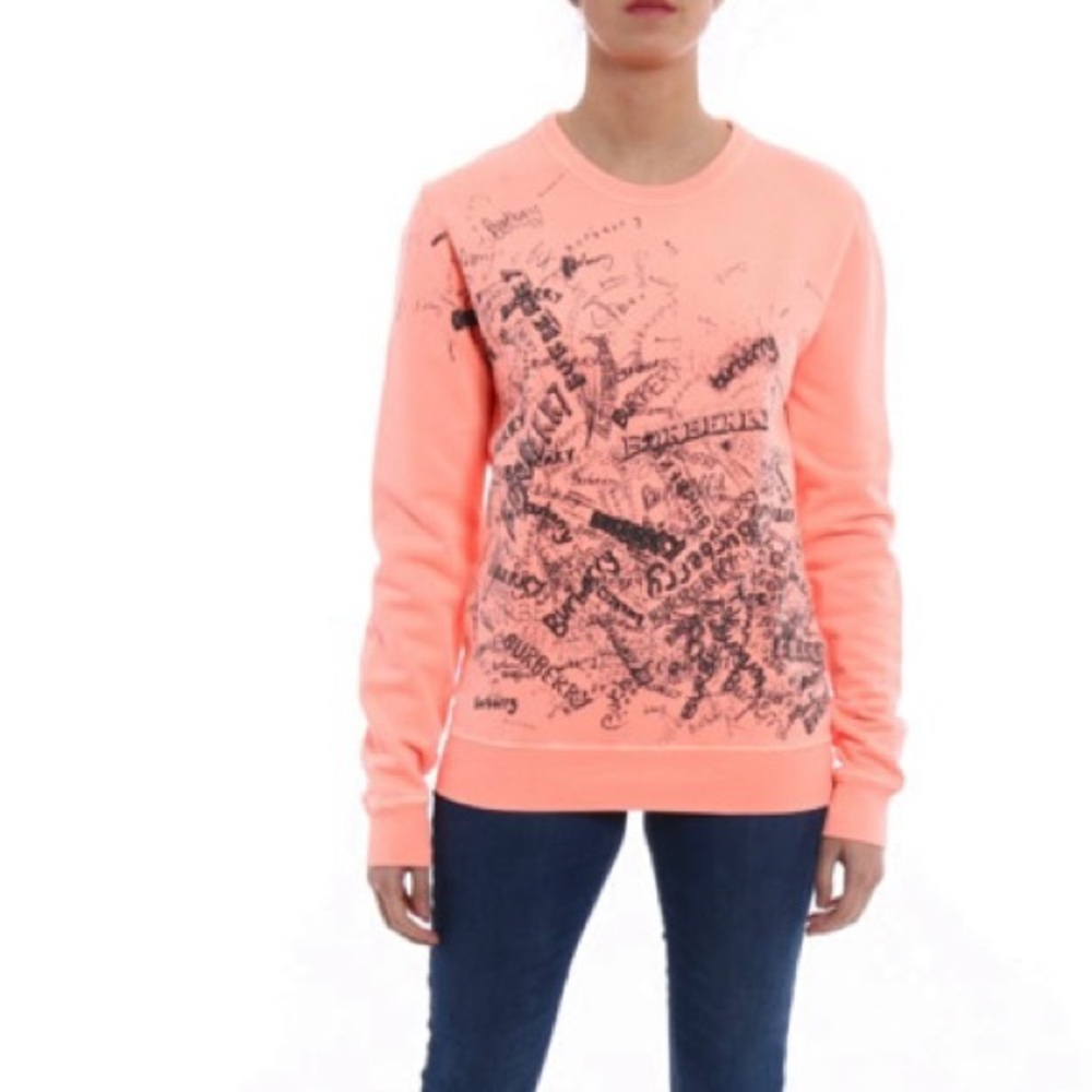 Burberry Sketch sweatshirt coral/orange  size M
